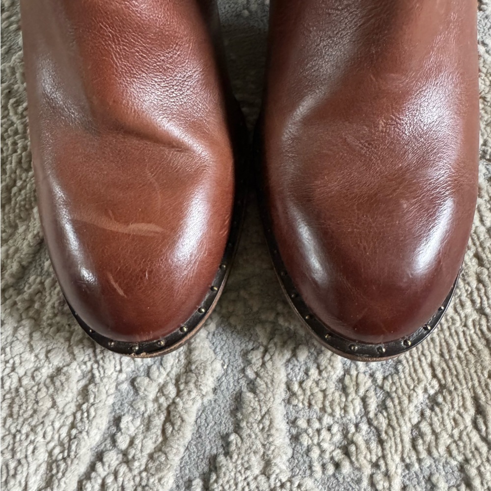 Paul Green Chestnut Leather Ankle Boots - Picture 4 of 12